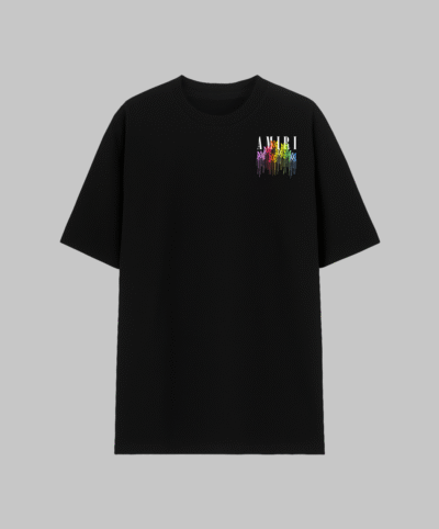 BLACK MULTICOLOR MA DRIP LOGO T-SHIRT - Image 4