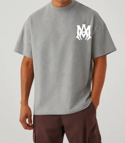 Amiri Logo T-Shirt Gray