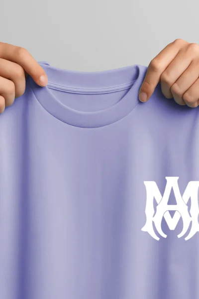 Amiri Logo T-Shirt Blue - Image 3