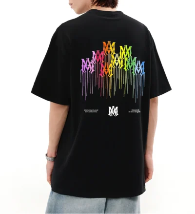 BLACK MULTICOLOR MA DRIP LOGO T-SHIRT - Image 2