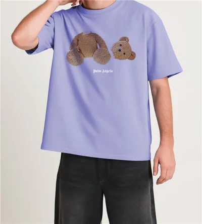 PALM ANGELS TEDDY BEAR T-SHIRT BLUE