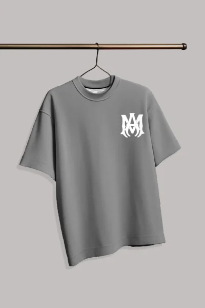 Amiri Logo T-Shirt Gray - Image 4